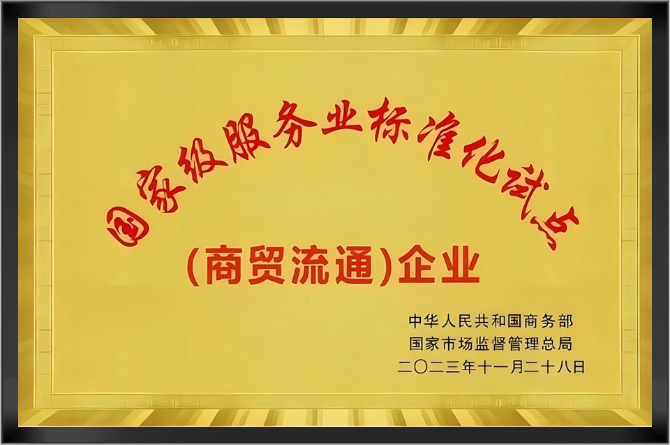 国家服务业标准化试点企业